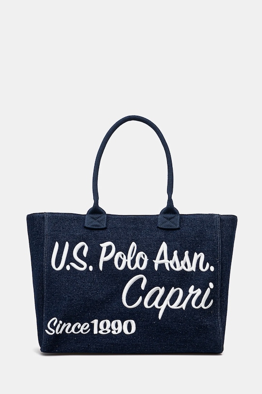 

Хлопковая сумка Pool U.S. Polo Assn., темно-синий