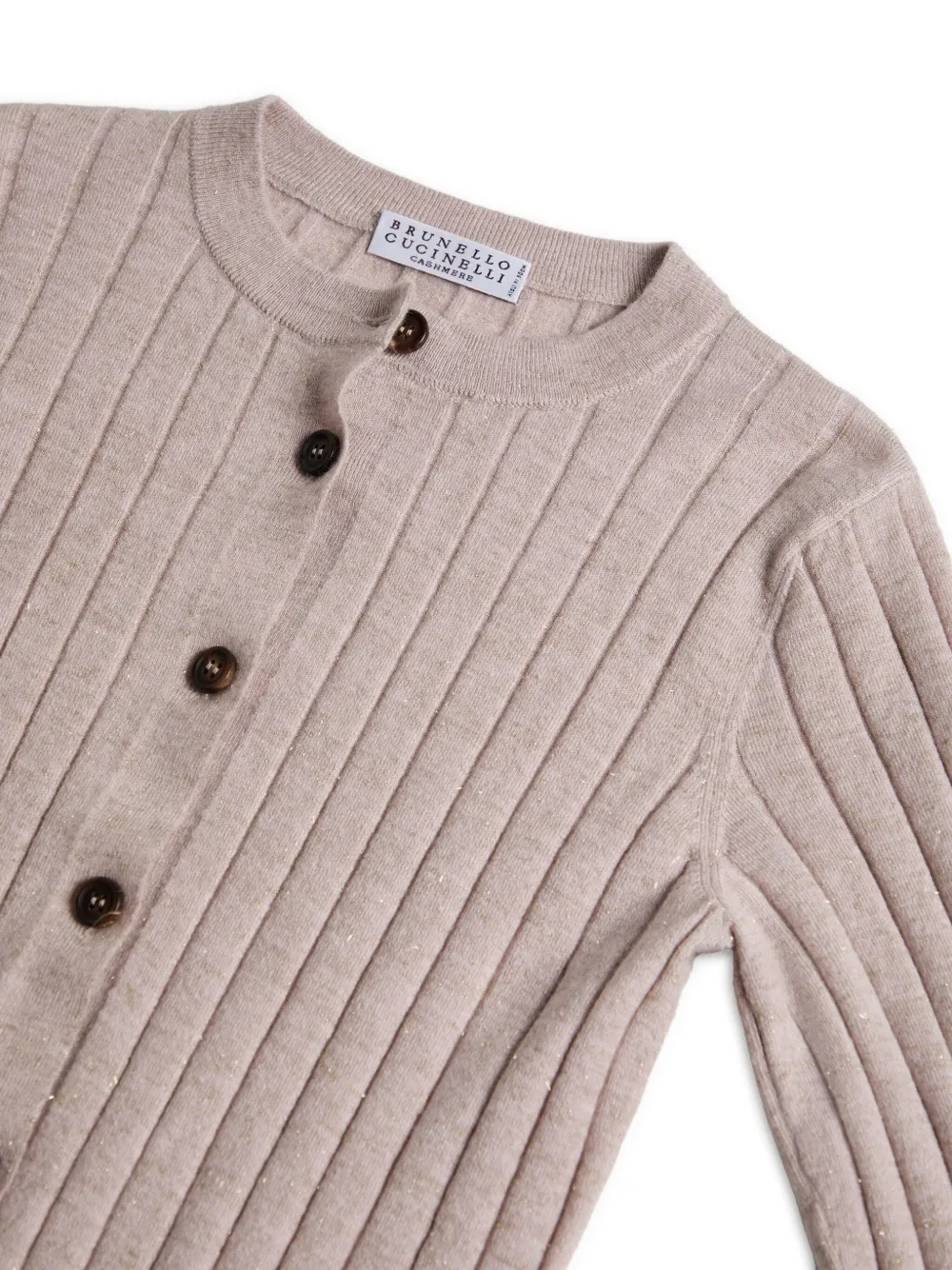 Кашемировый кардиган Brunello Cucinelli Kids, розовый — фото 3