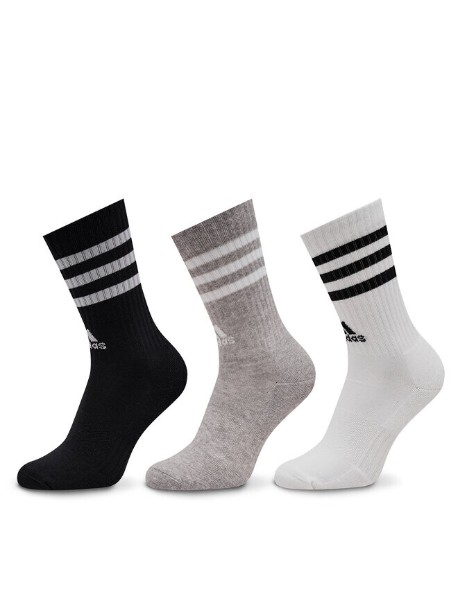 

Носки 3-Stripes Cushioned Crew Socks 3 Pairs adidas, серый