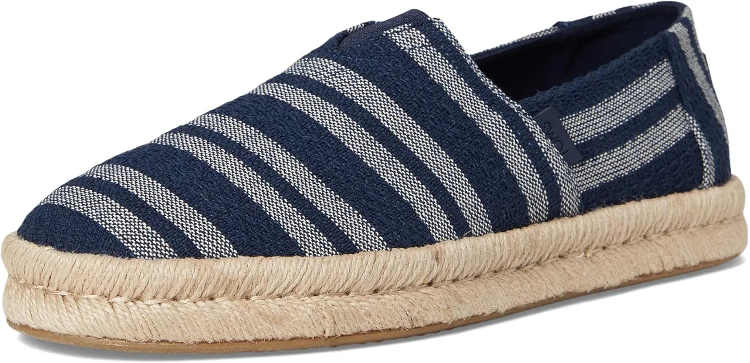 Мокасины с веревкой TOMS, Navy Beach Stripe — фото 2