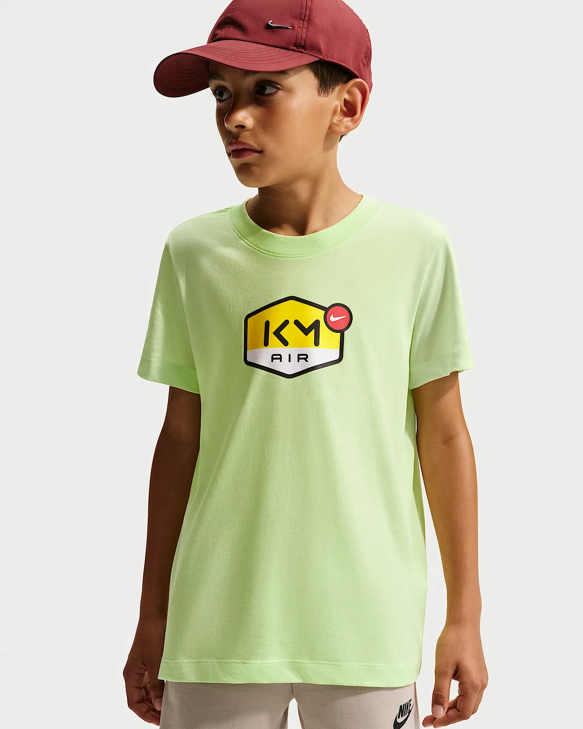 Детская футболка Dri-FIT Kylian Mbappé, Light Liquid Lime