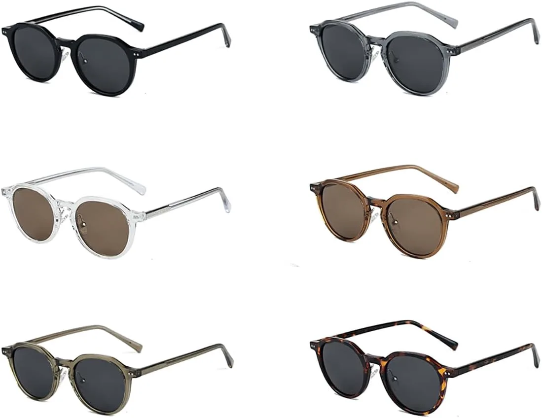 

Солнцезащитные очки в стиле ретро с поляризацией, для женщин и мужчин, из ацетата Tr90, с круглыми дужками, защита от УФ-излучения UV400 weiyuchen, Leopard With Black