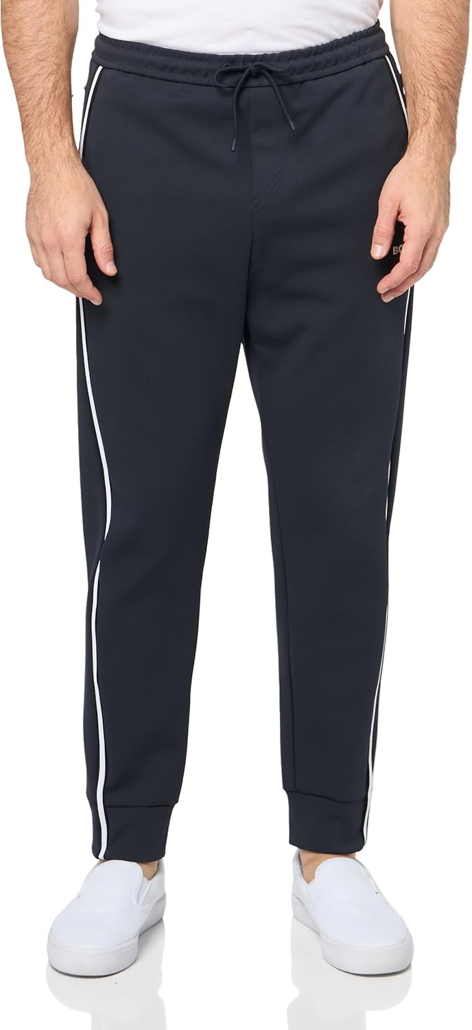 

BOSS Мужские тоновые хлопковые спортивные штаны Regular Fit, Night