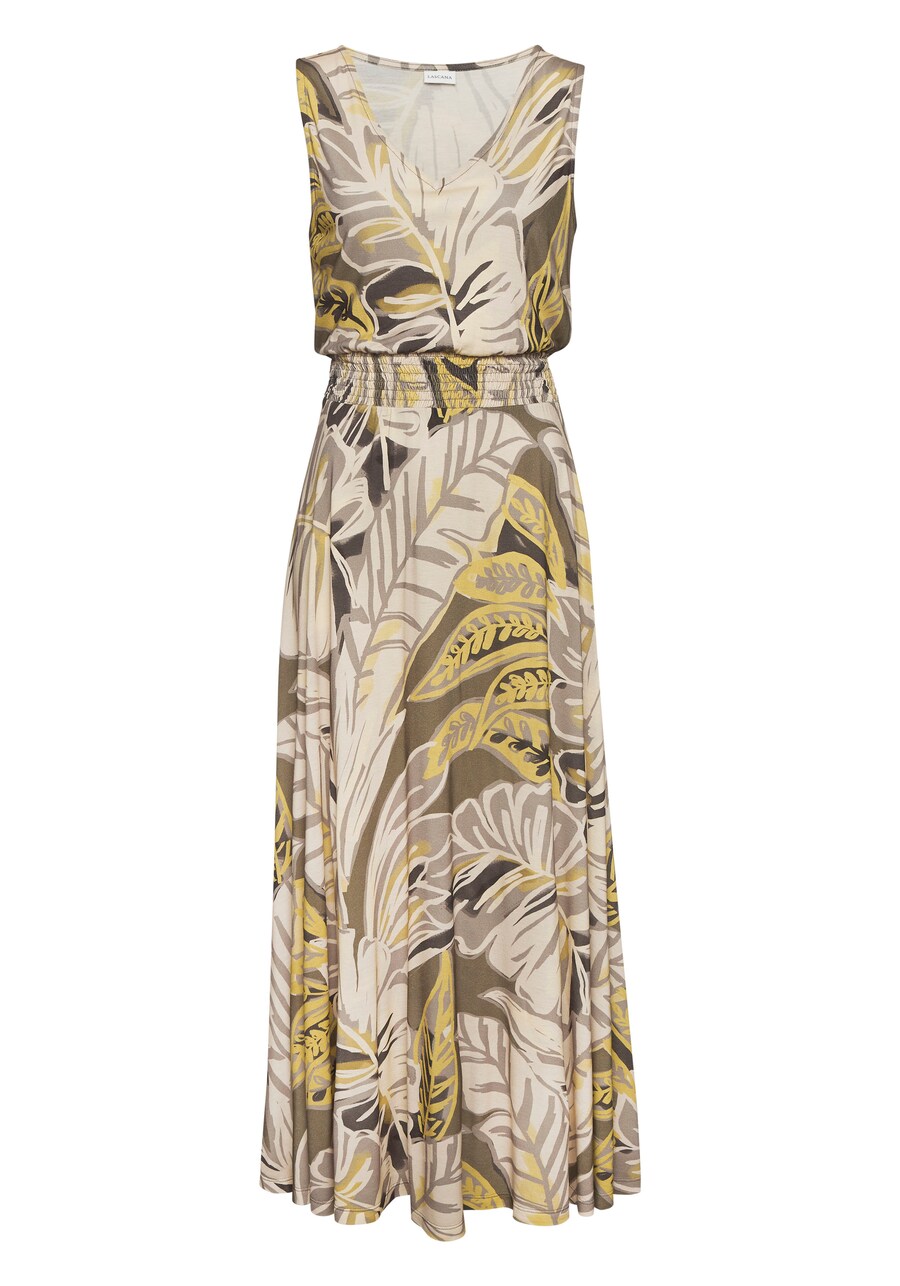 

Платье макси LASCANA Dress, цвет mottled beige/mottled brown