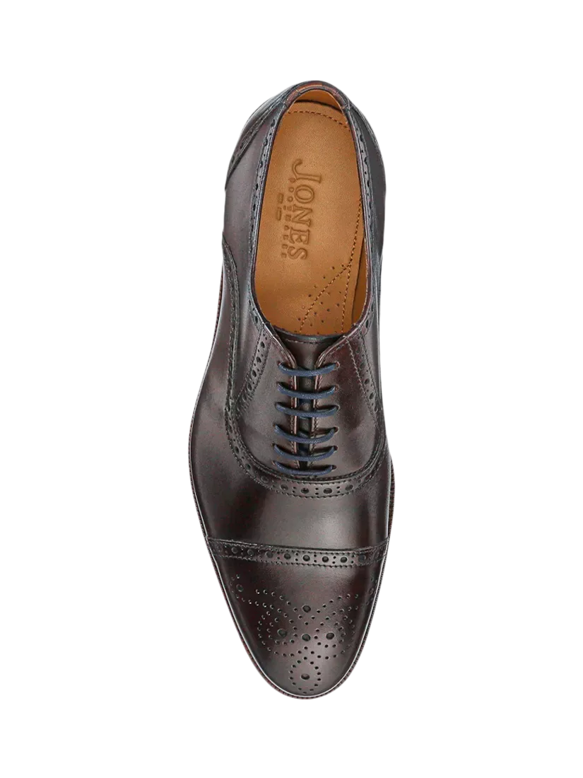 Кожаные оксфордские туфли Mercer с широкой колодкой, темно-коричневые Jones Bootmaker — фото 4
