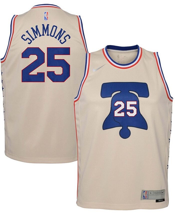 

Джерси Big Boys and Girls Ben Simmons Cream Philadelphia 76Ers 2020/21 Swingman Player - Earned Edition Nike, коричневый/бежевый, Серый, Джерси Big Boys and Girls Ben Simmons Cream Philadelphia 76Ers 2020/21 Swingman Player - Earned Edition Nike, коричнев