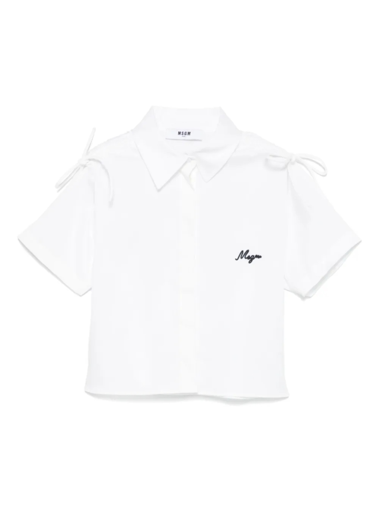 

Рубашка с бантом MSGM Kids, белый
