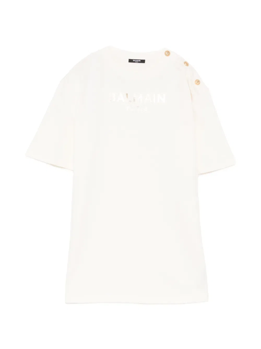 Платье с логотипом Balmain Kids, нейтральный