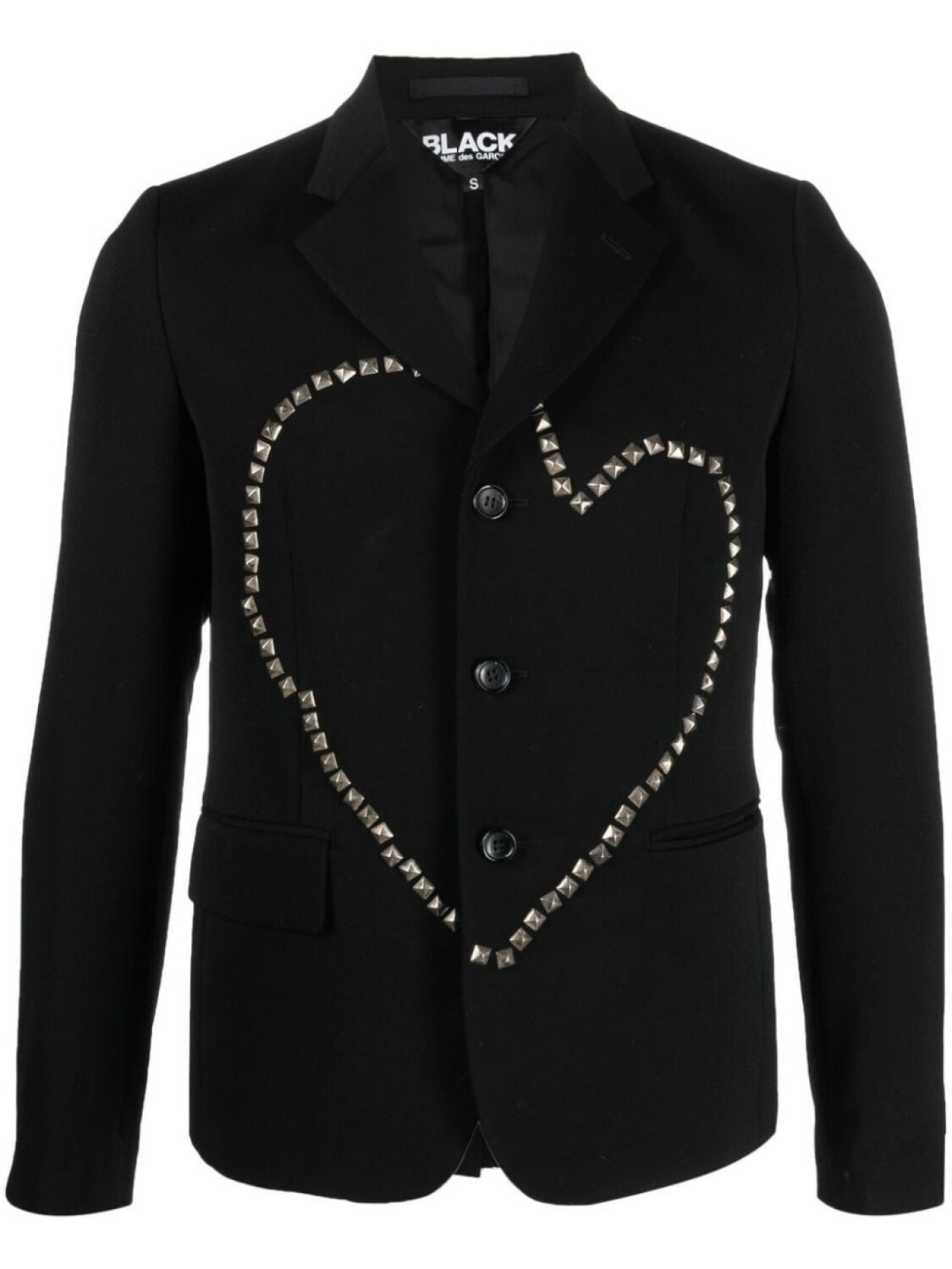 

Black Comme Des Garçons шерстяной пиджак с заклепками, черный