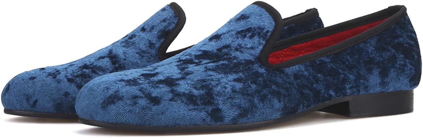 

Мужские лоферы и слипоны Santimon, бархатные лоферы с ремешком, модные туфли для вечеринок, вечера, смокинга, свадьбы, повседневной носки и бизнеса, роскошные мокасины для мужчин и мальчиков, синий