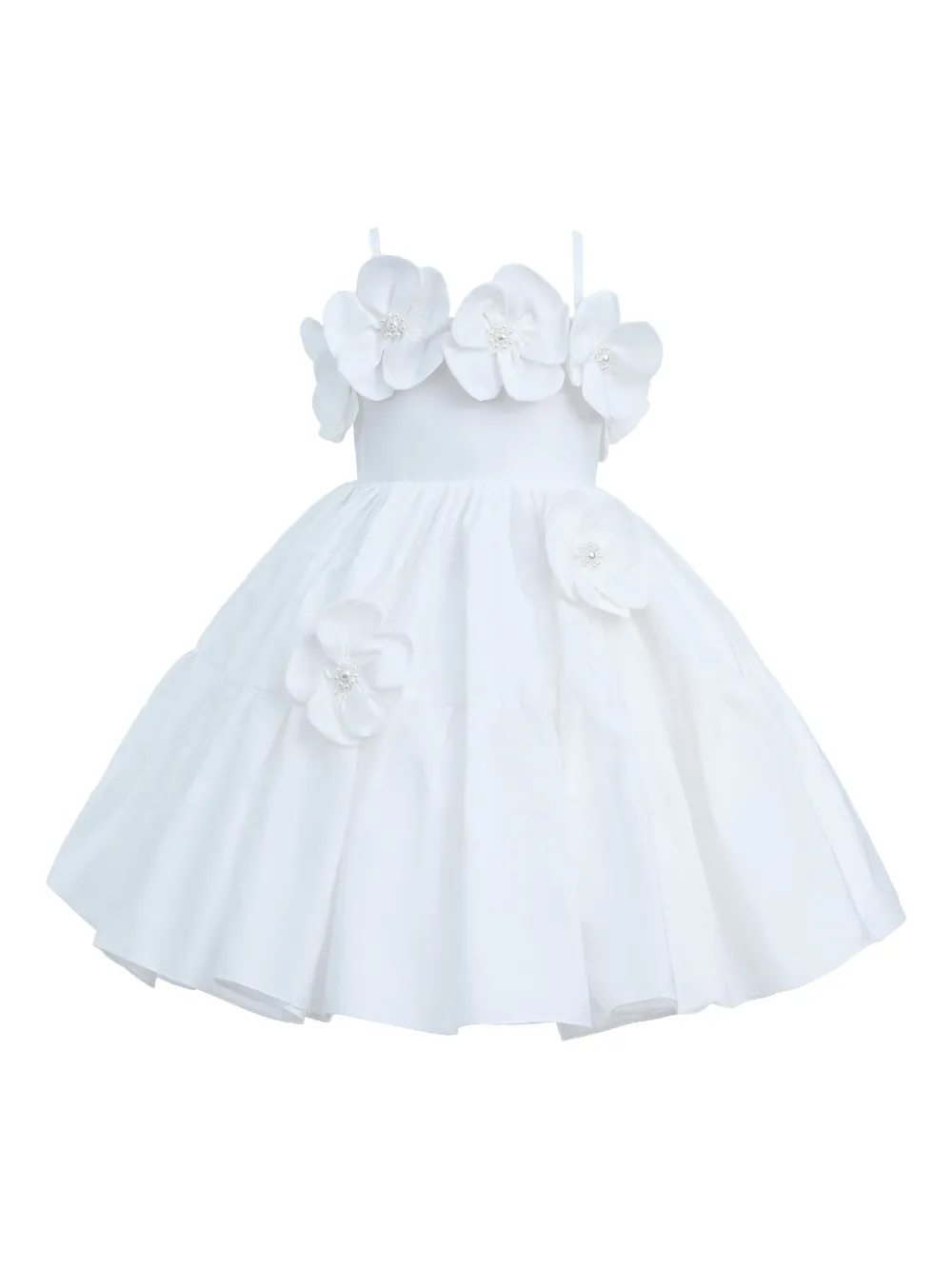 

Платье с цветочным декором Mimi Tutu, белый