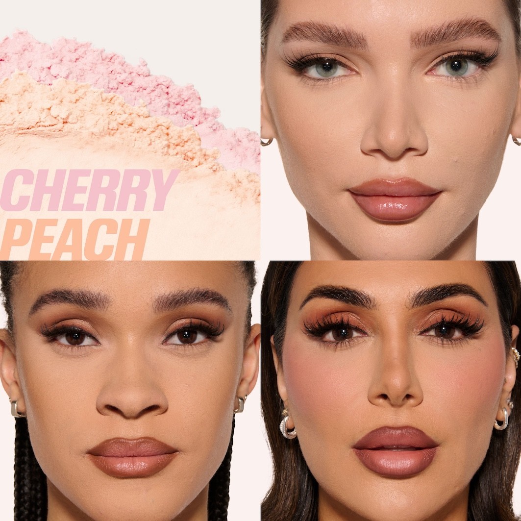 Пудра для лица easy bake duo loose powder Huda Beauty, cherry peach, вес 13 гр. — фото 2