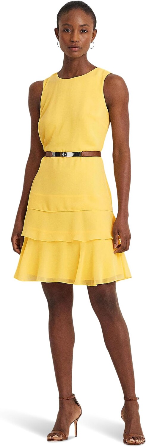 

Платье LAUREN Ralph Lauren Georgette Shift Dress, цвет Primrose Yellow
