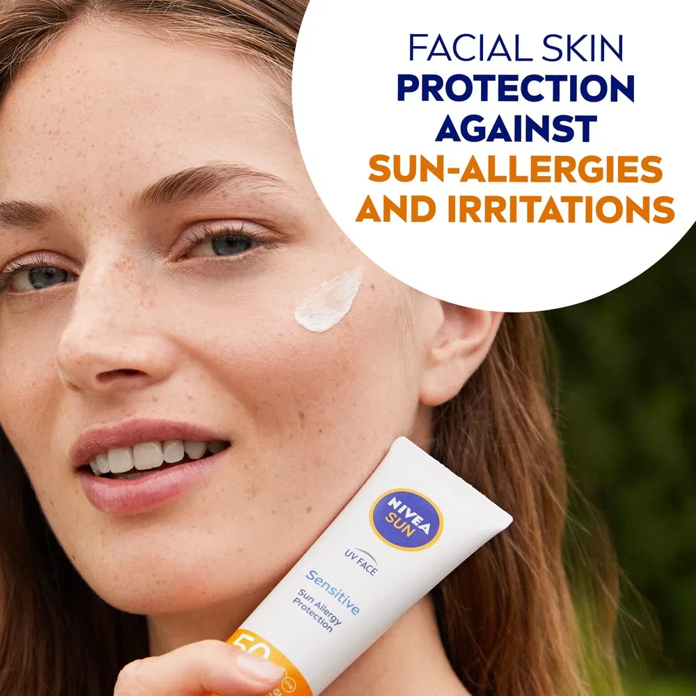 Солнцезащитный крем для чувствительной кожи Nivea Sun UV Face Soothing Sensitive SPF50 Nivea Sun — фото 3