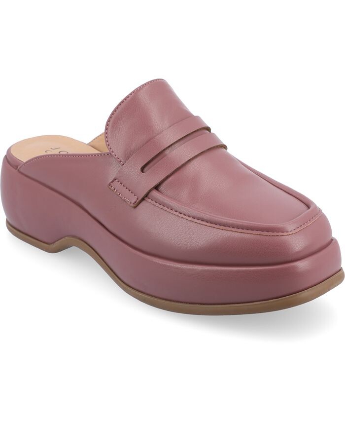 Женские туфли-мюли на платформе Antonina Tru Comfort из пенопласта Journee Collection, фиолетовый