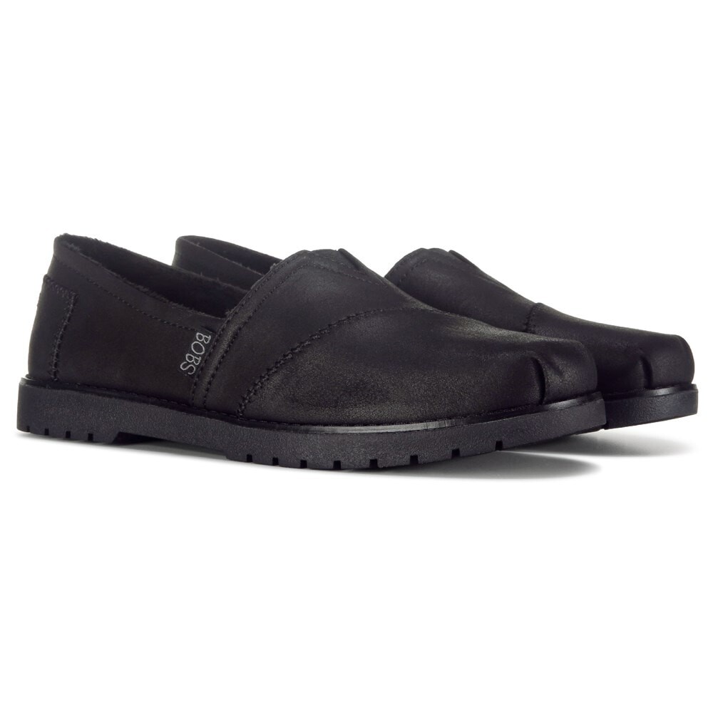 Женские слипоны BOBS Chill Lugs среднего/широкого размера Skechers, черный