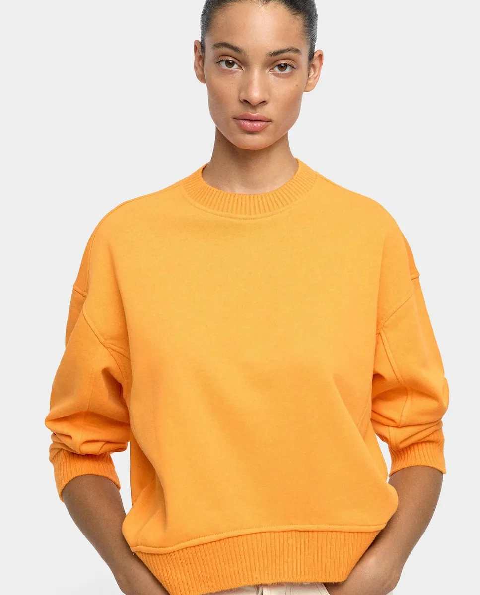 

Женская толстовка без капюшона с ребристыми манжетами Parfois, оранжевый