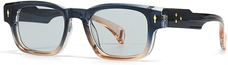 

Ретро солнцезащитные очки для женщин, модные градиентные очки с защитой от УФ-излучения UV400, модные солнцезащитные очки для мужчин с заклепками в стиле панк generic, Blue Light Grey