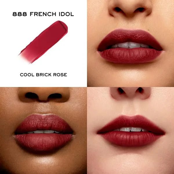 Увлажняющая матовая помада Lancôme L'Absolu Rouge Intimatte - легкая, легко наслаиваемая формула с мягким матовым финишем - комфорт до 24 часов., 888 French Idol: Cool brick rose — фото 2