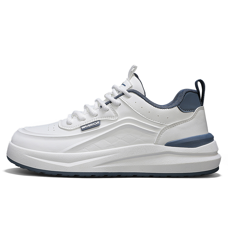 

WARRIOR Мужские повседневные белые и синие дышащие легкие устойчивые к истиранию утолщенные амортизирующие кроссовки, цвет White/Blue
