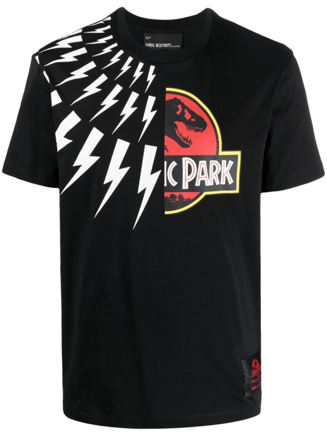 

Neil Barrett футболка Jurassic Park & Fair Isle Thunderbolt, черный