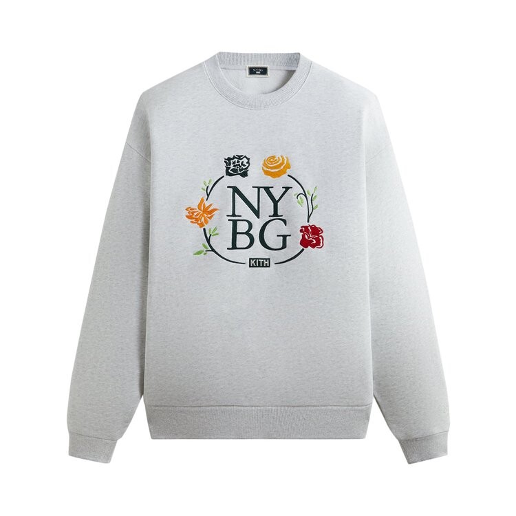 

Толстовка Kith x New York Botanical Garden Logo Nelson Crewneck, серый