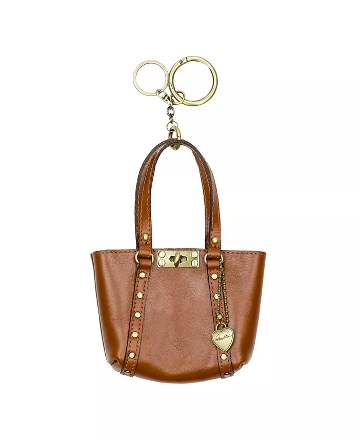 

Микро Benvenuto брелок для кожаной сумки-тоут Patricia Nash, коричневый