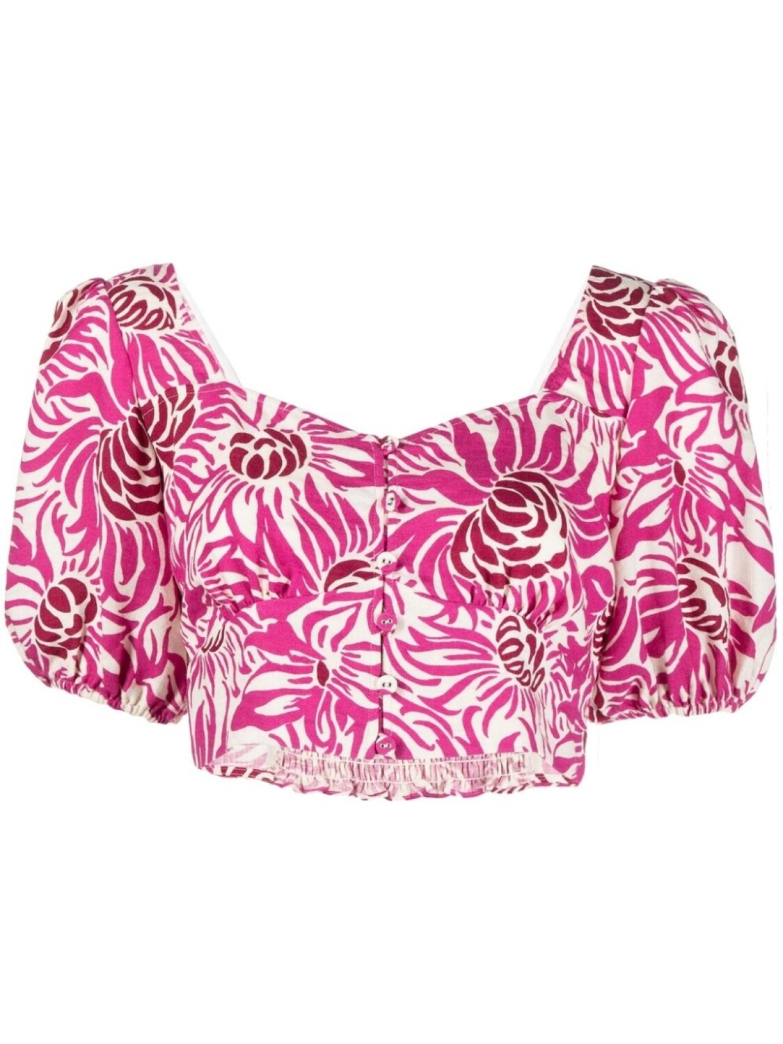 

Diane Von Furstenberg топ с короткими рукавами и цветочным принтом, розовый