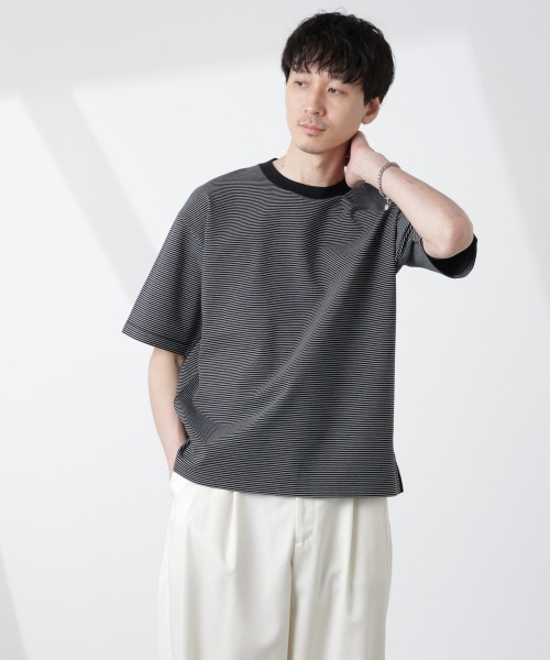 

Футболка, широкая, полосатая NANO universe, белый