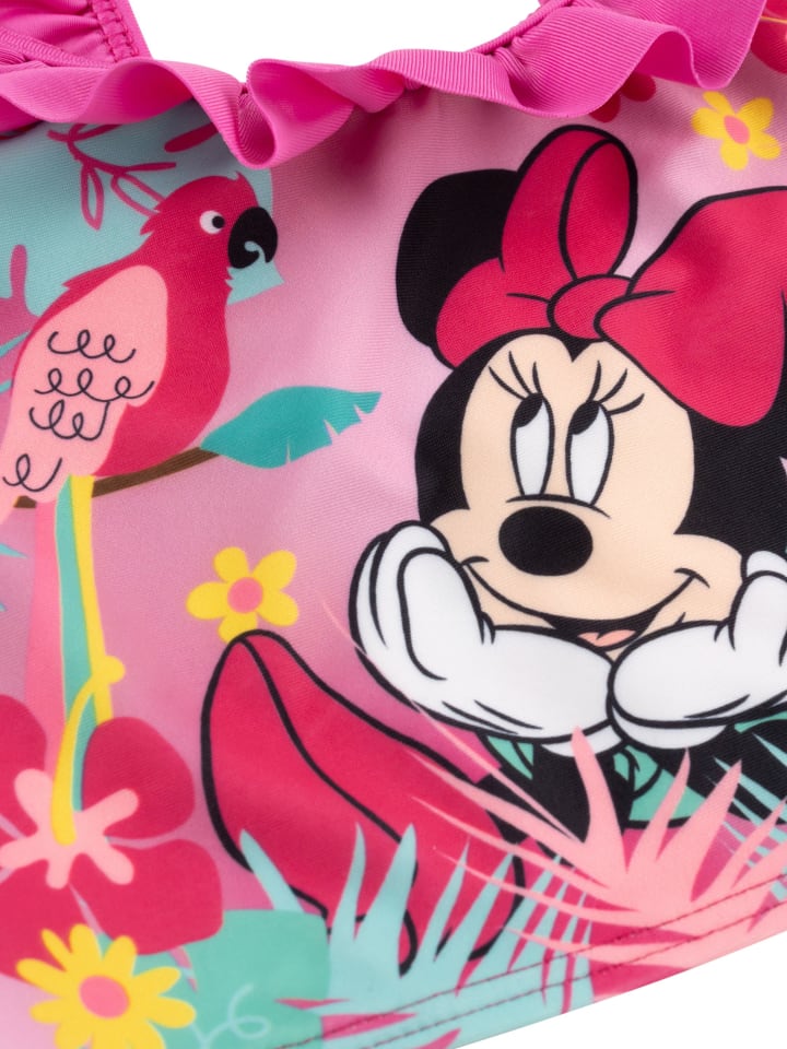 MINNIE MOUSE Бикини с рюшами, раздельный купальник Disney Минни Маус, розовый — фото 3