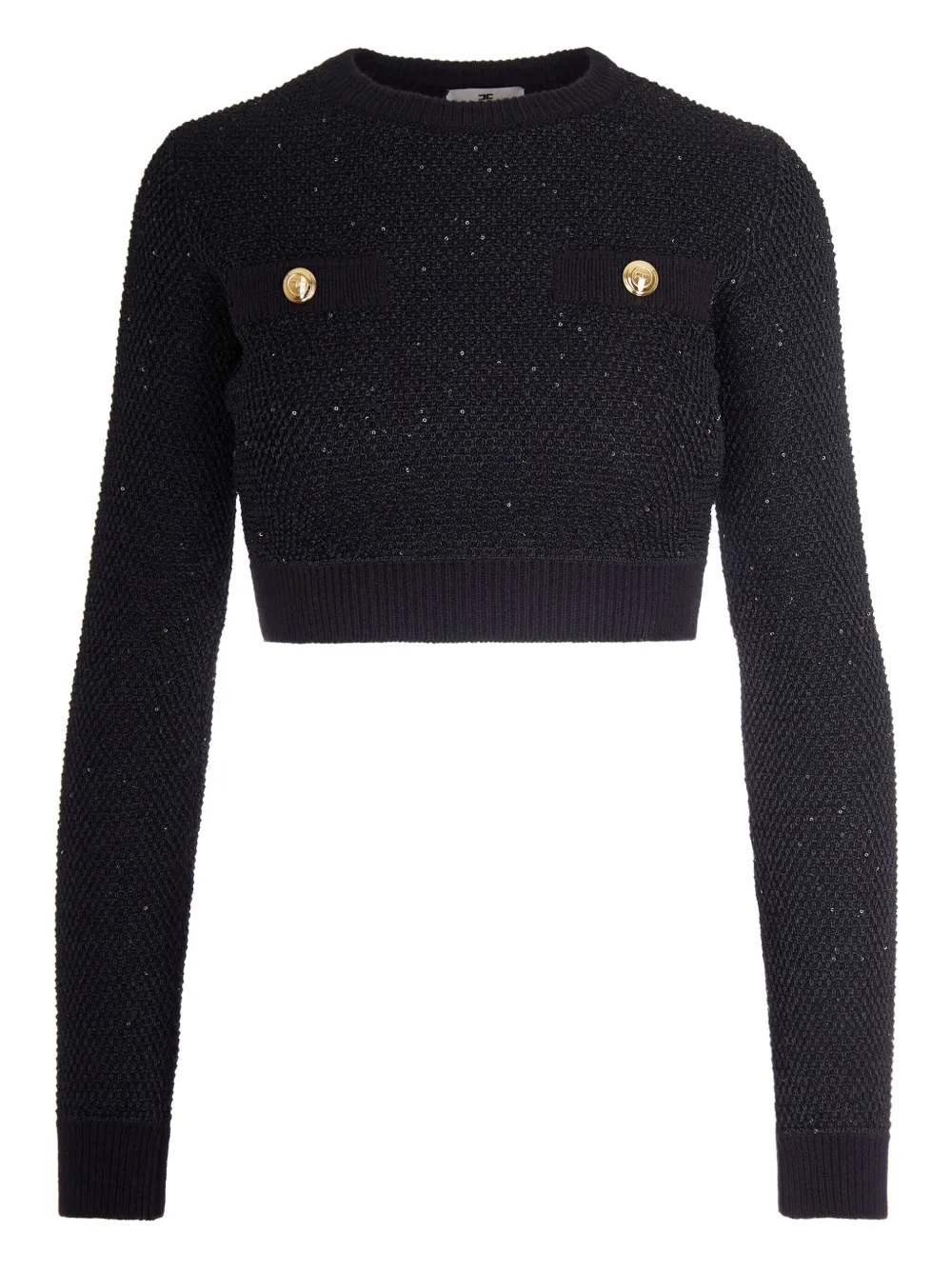 

Топ, украшенный пайетками Elisabetta Franchi, черный