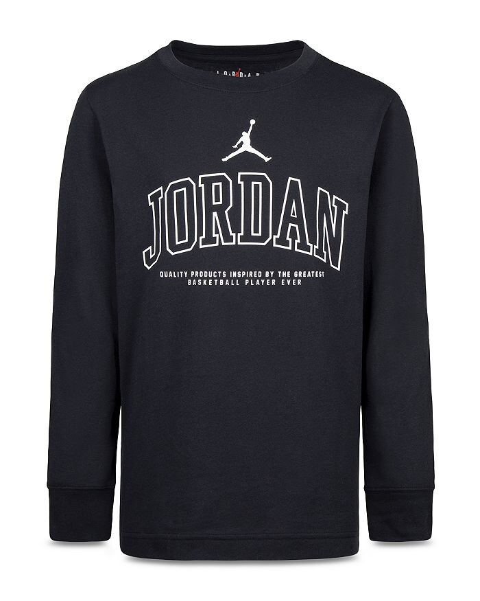 

Футболка JORDAN с длинными рукавами и рисунком для мальчиков – Big Kid, черный