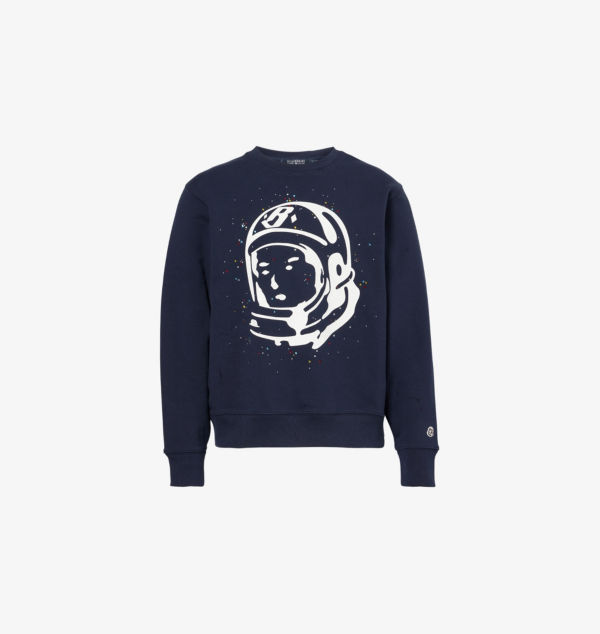 

Свитшот из хлопкового джерси с фирменным принтом, украшенный стразами Billionaire Boys Club, синий