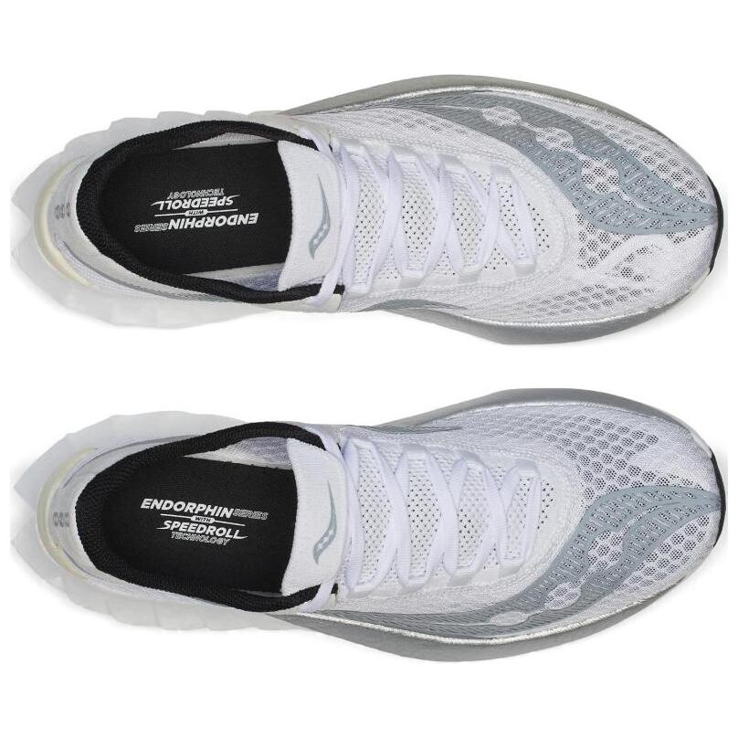 Кроссовки Endorphin Pro 4 мужские с низким верхом белые/серебристые Saucony — фото 3