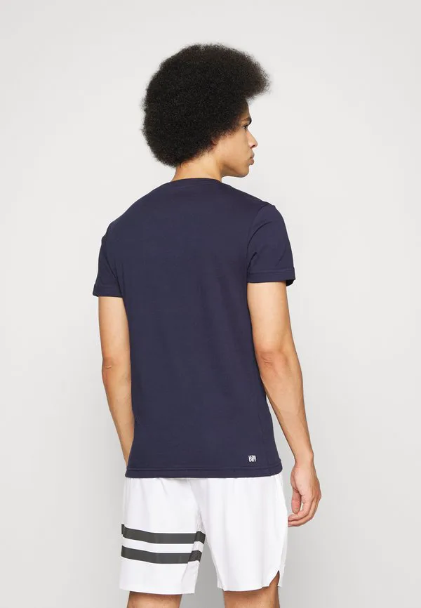 Спортивная футболка Lacoste Sport с логотипом, синий/белый — фото 3