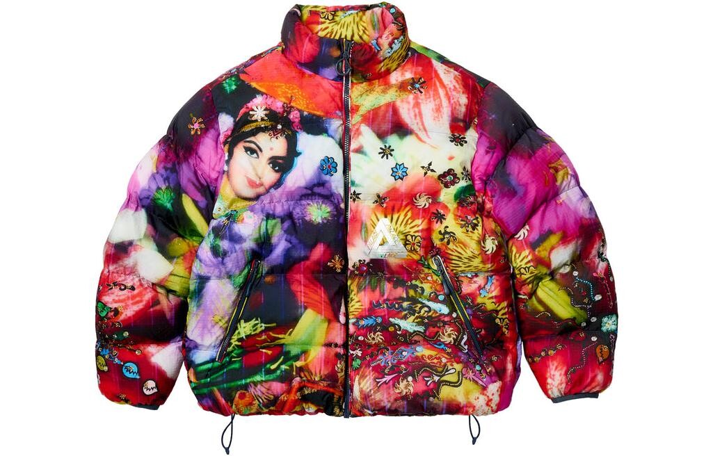 

Куртка унисекс Palace Ripstop Puffa с принтом, красный / розовый / синий