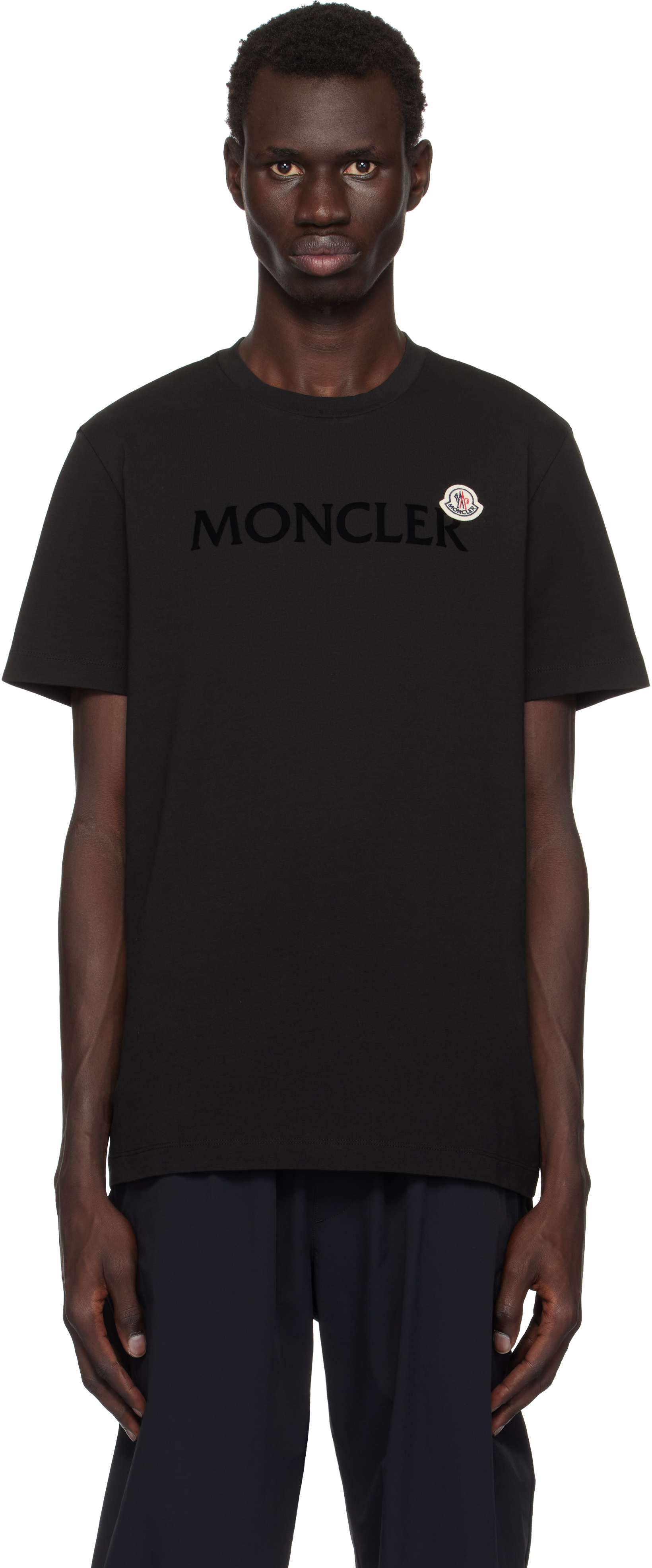 

Футболка с флокированным логотипом Moncler