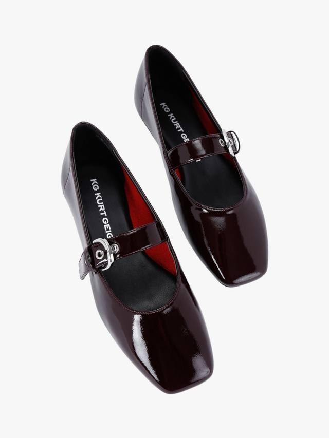 Балетные туфли из лакированной кожи nico KG Kurt Geiger, цвет Red Wine — фото 3