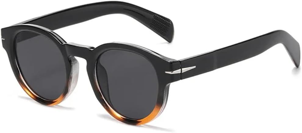 

Солнцезащитные очки с защитой UV400 | Круглые линзы в стиле панк с заклепками, разноцветные | Для женщин и мужчин, для занятий спортом на открытом воздухе и вождения DSVIGF, Black Leopard Gray