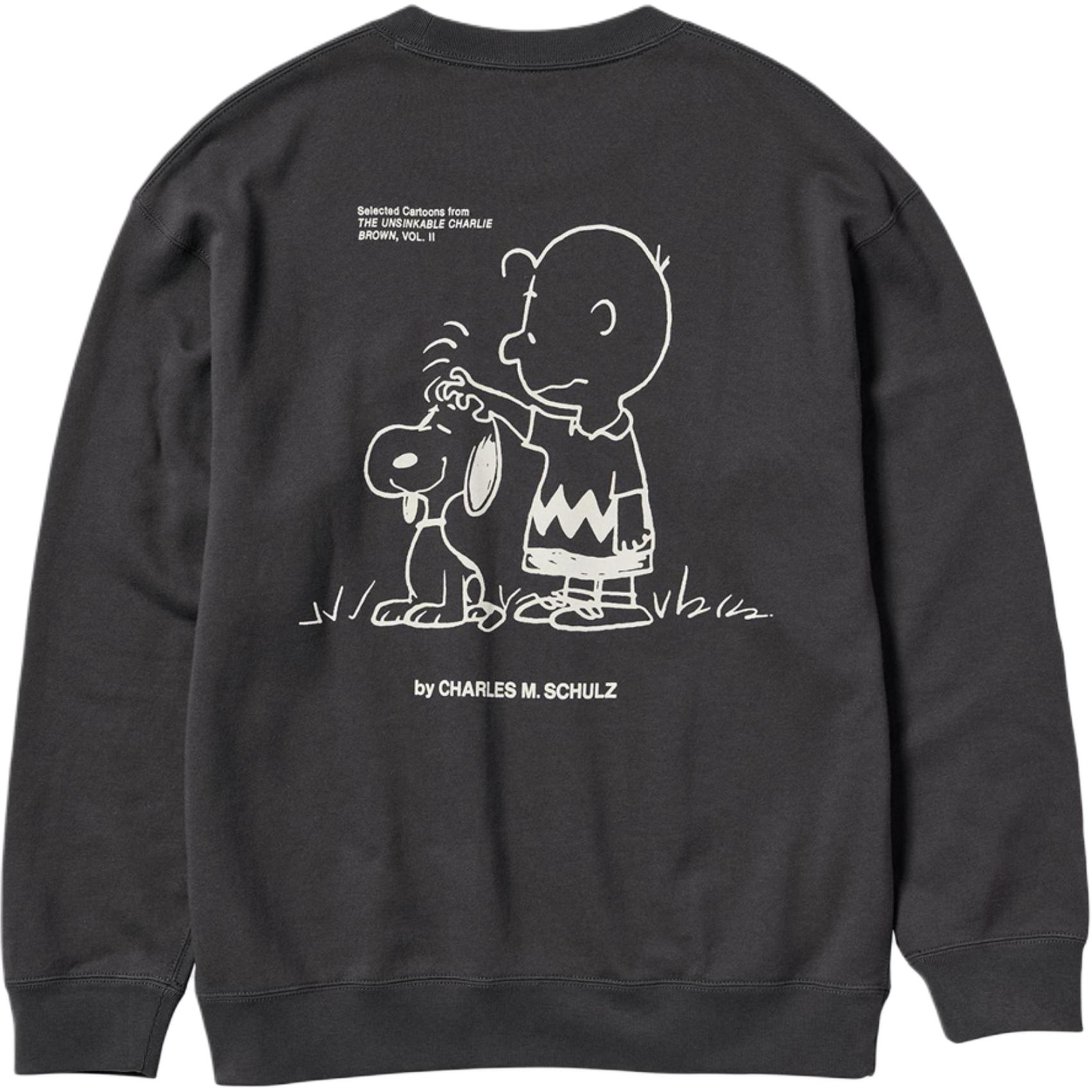 Свитшот Unisex Dark Gray в коллаборации с PEANUTS UNIQLO, темно-серый — фото 3