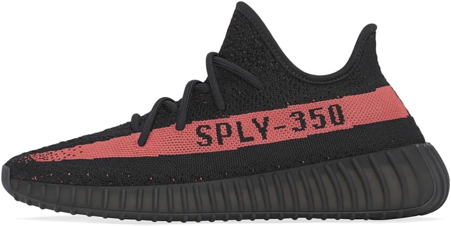 Мужские кроссовки Adidas Yeezy, черный/красный — фото 2