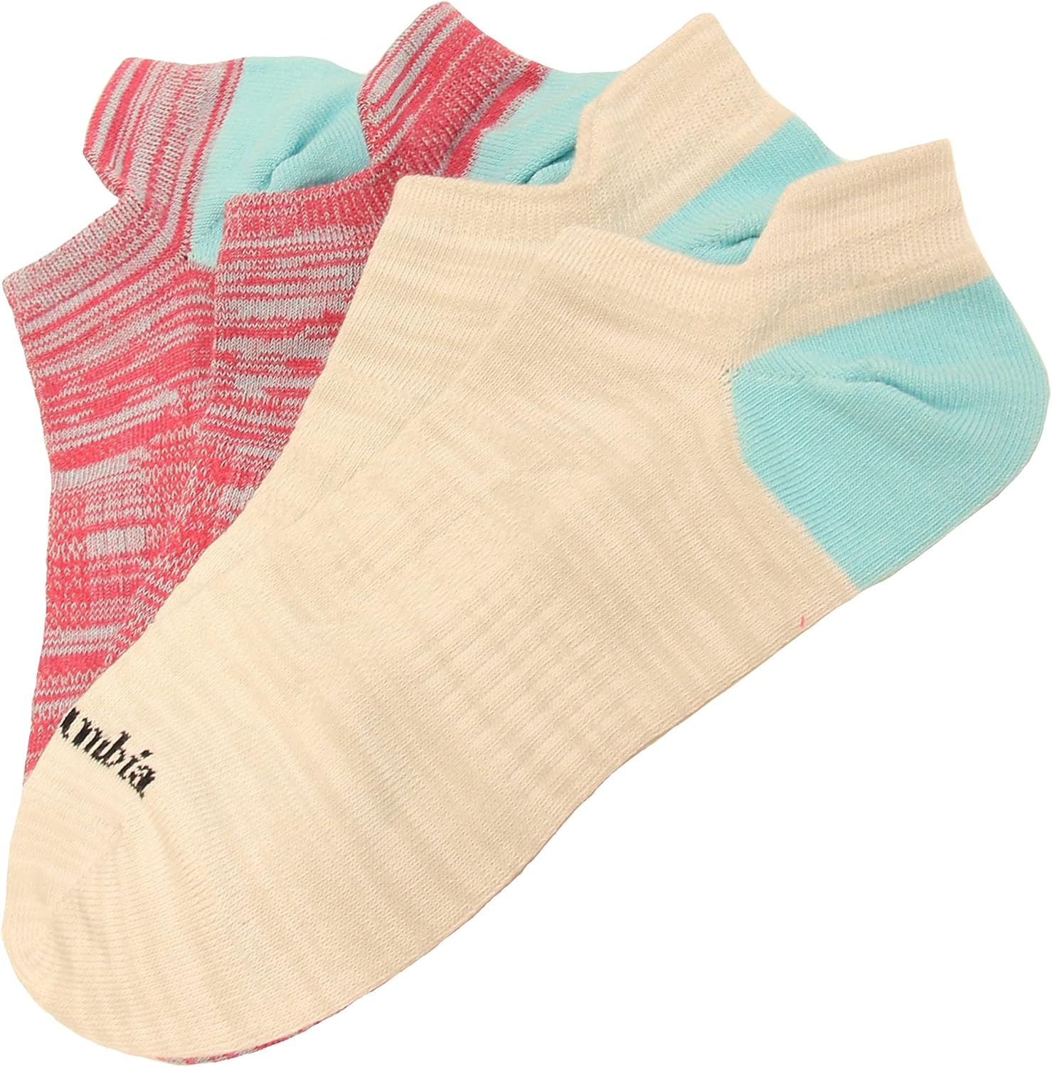 

Женские носки Columbia No Show Space Dye, 2 пары, размер 4-10, Haute Pink/Grey