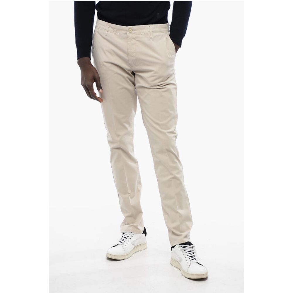 

CC COLLECTION Брюки-чиносы из эластичного хлопка со шлевками для ремня Corneliani, Beige