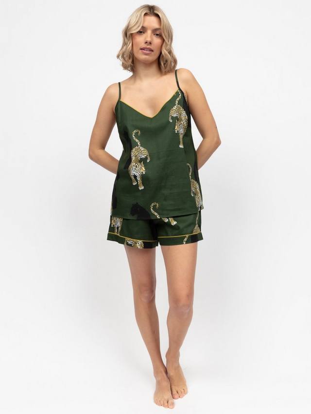 

Комплект пижамы Leopards Cami Shorty Cyberjammies, Olive