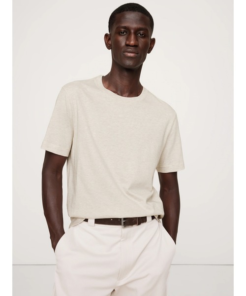 

Футболка из хлопка супима BANANA REPUBLIC, натуральный цвет