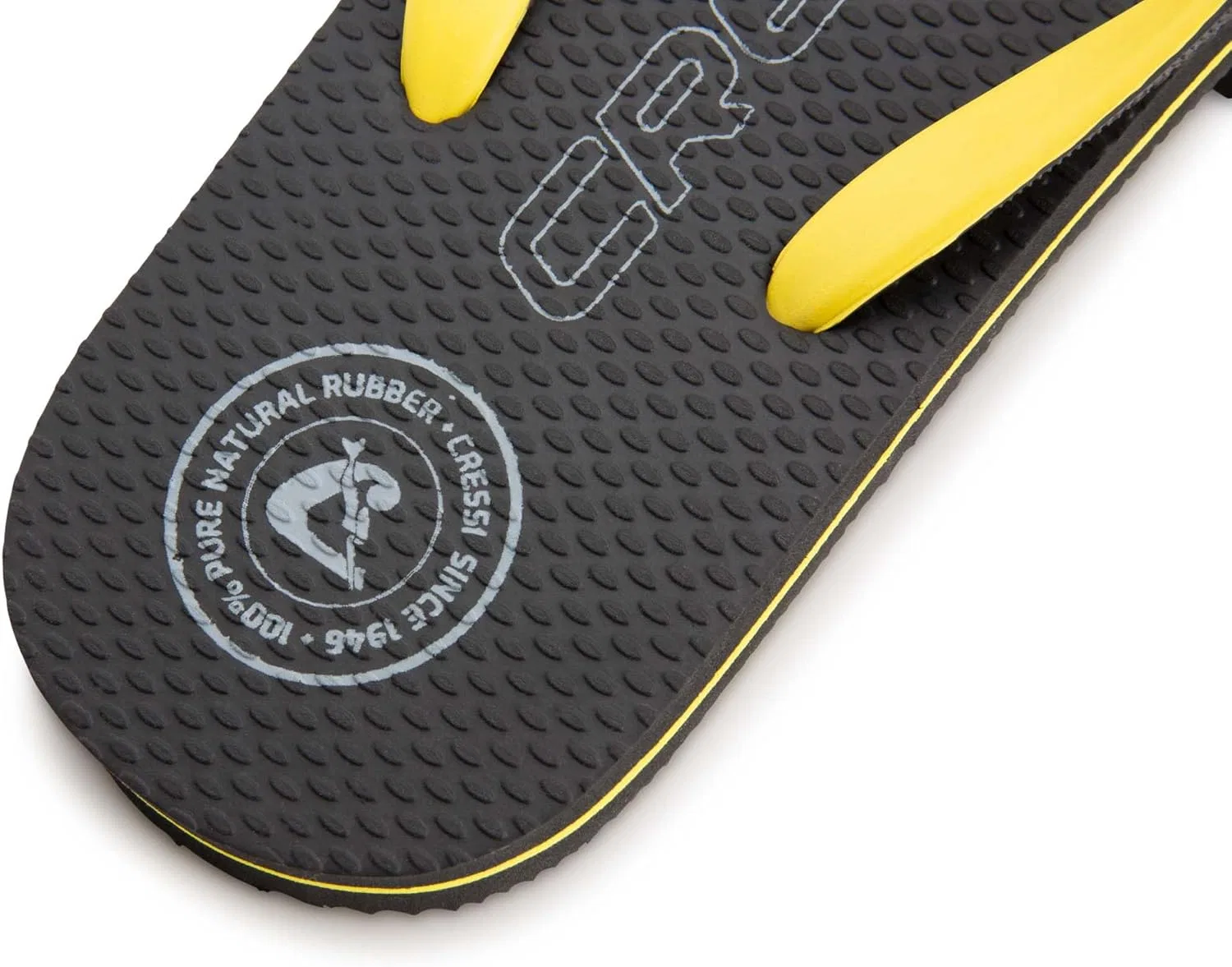 Шлепанцы CRESSI Leaf Flip Flop - унисекс сандалии для пляжа и бассейна, черный/желтый — фото 2