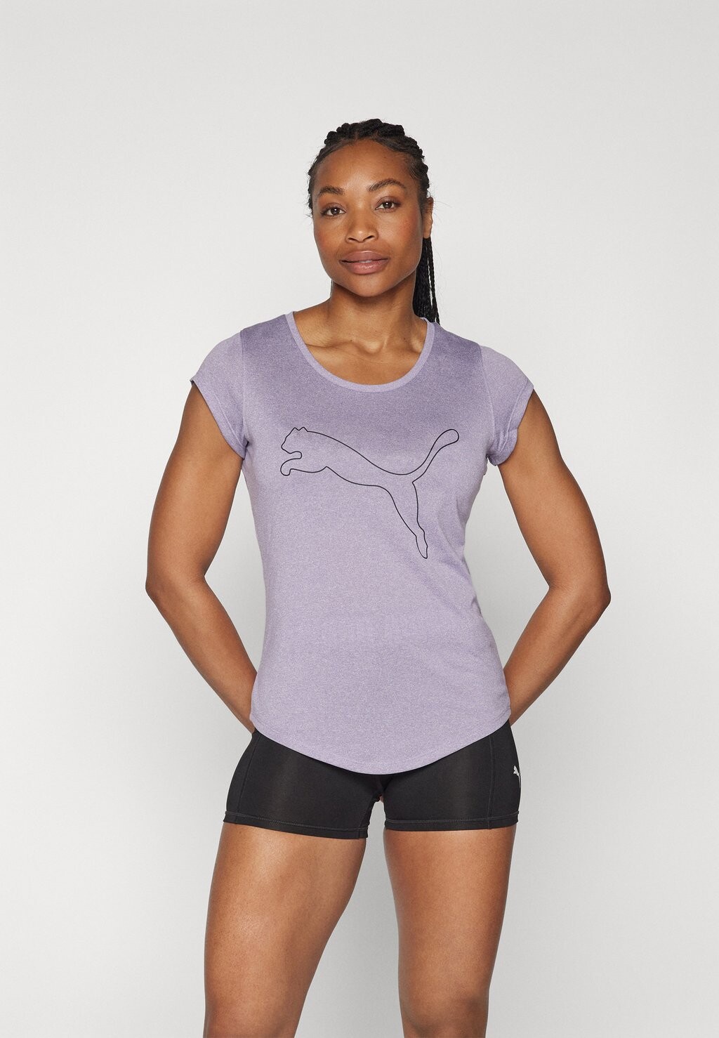 

Спортивный топ Performance Heather Cat Tee Puma, бледно-сливовый вереск