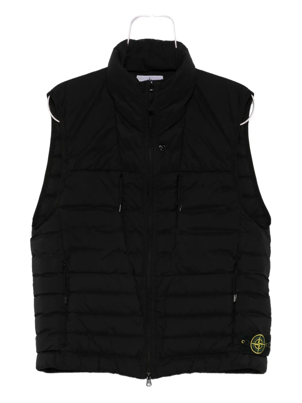 

Стеганый жилет с высоким воротником Stone Island, черный