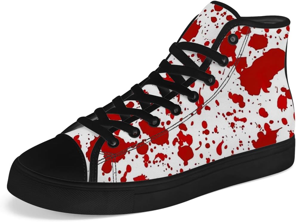 

Кеды Chebing для мужчин и женщин, высокие с тканевым верхом, кроваво-красные, на шнуровке, повседневные