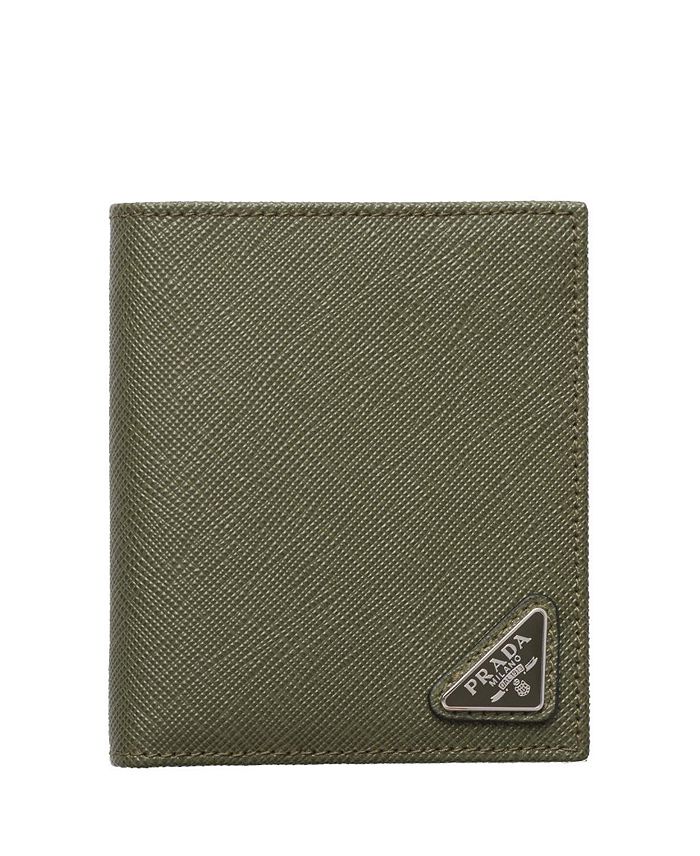 

Кошелёк из кожи Saffiano Prada, зеленый